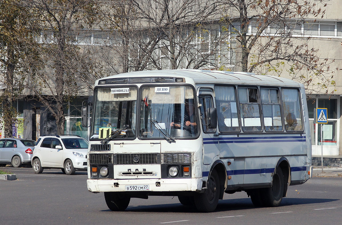 Хабаровский край, ПАЗ-32051-110 № В 592 СМ 27