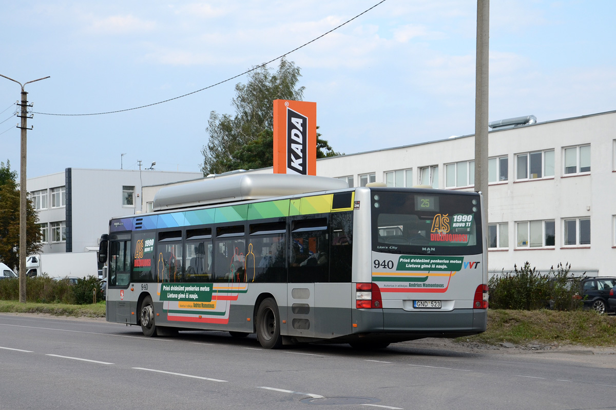 Литва, MAN A21 Lion's City NL273 CNG № 940