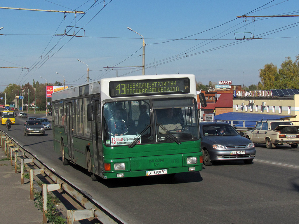 Полтавская область, MAN A10 NL202 № BI 8908 BT