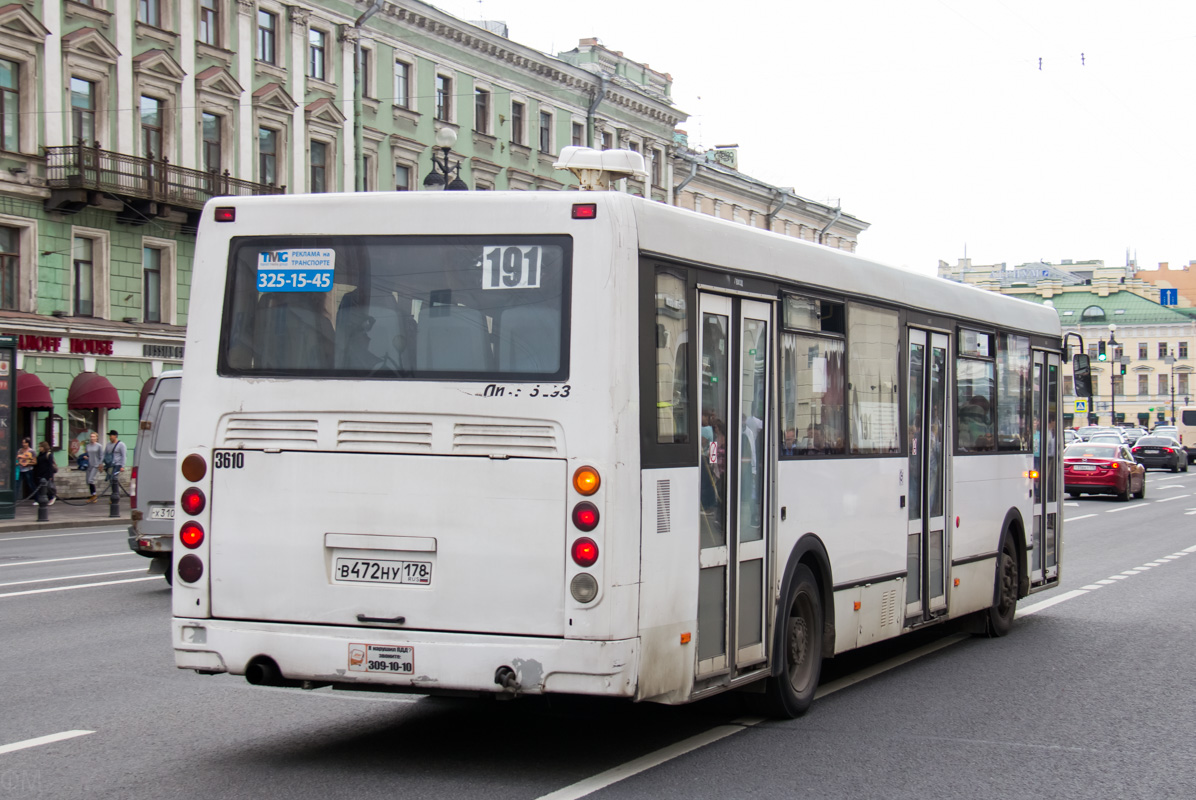 Санкт-Пецярбург, ЛиАЗ-5293.53 № 3610