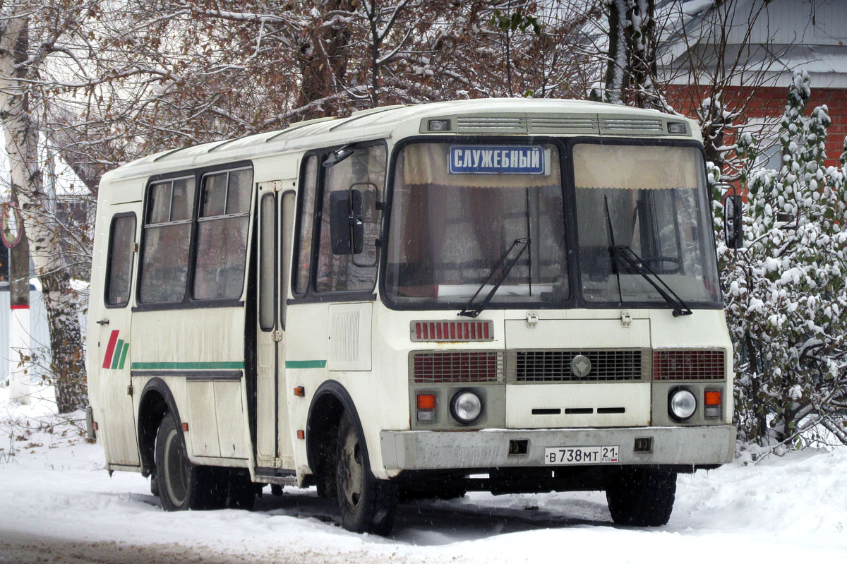 Чувашия, ПАЗ-32053-07 № В 738 МТ 21