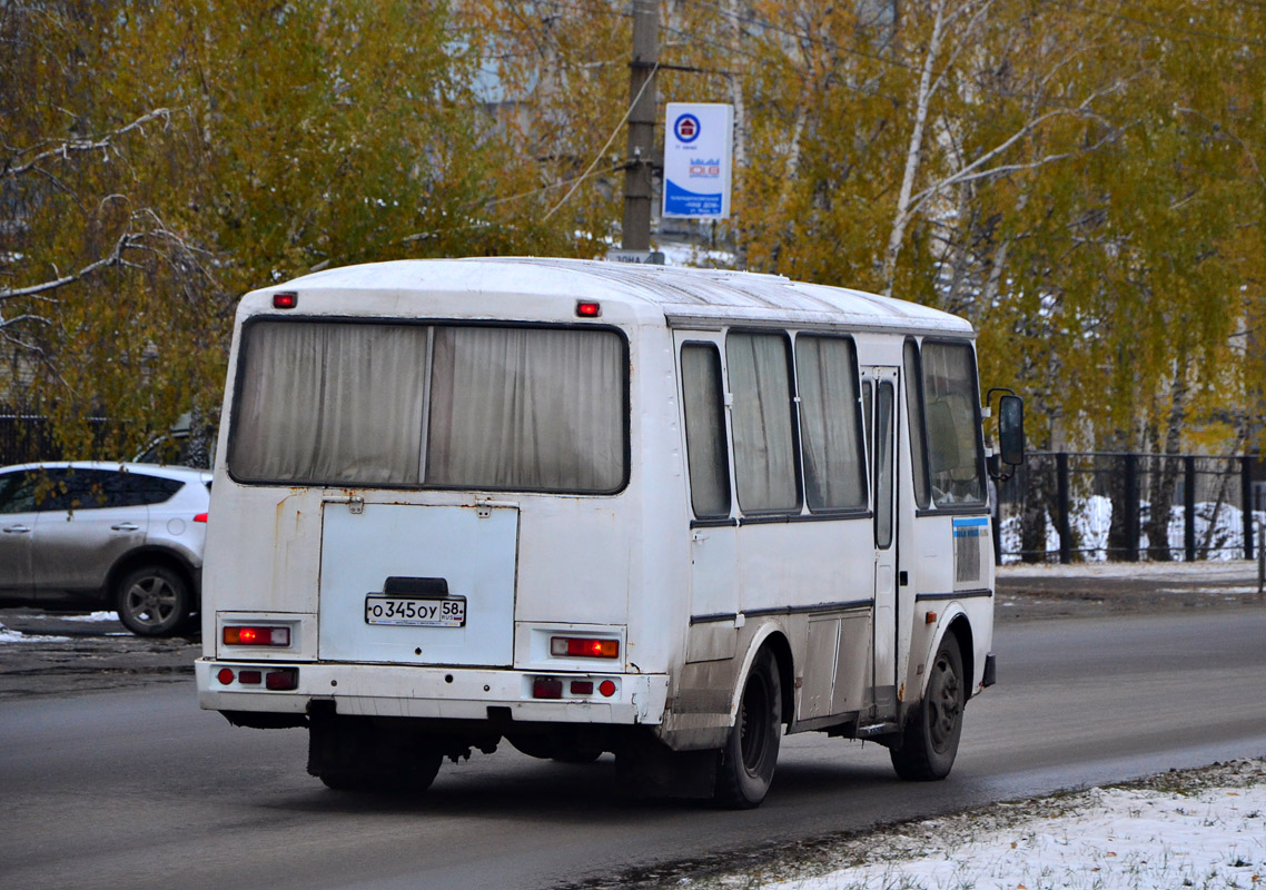 Пензенская область, ПАЗ-3205-07 № О 345 ОУ 58