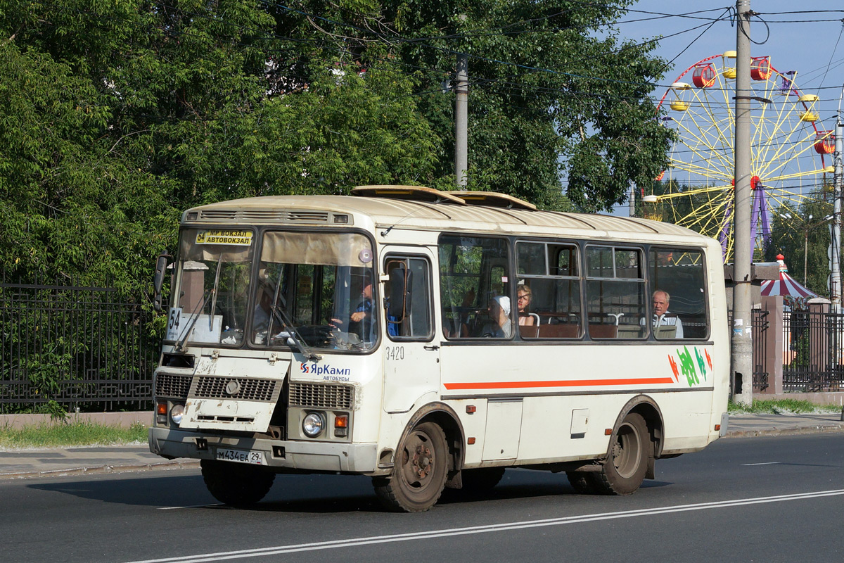 Архангельская область, ПАЗ-32054 № 3420