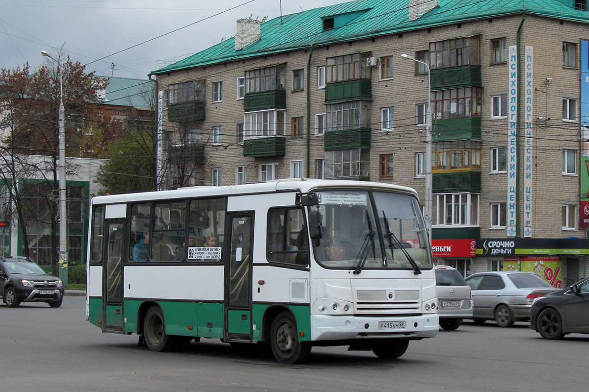 Пензенская область, ПАЗ-320402-03 № Р 415 КМ 58