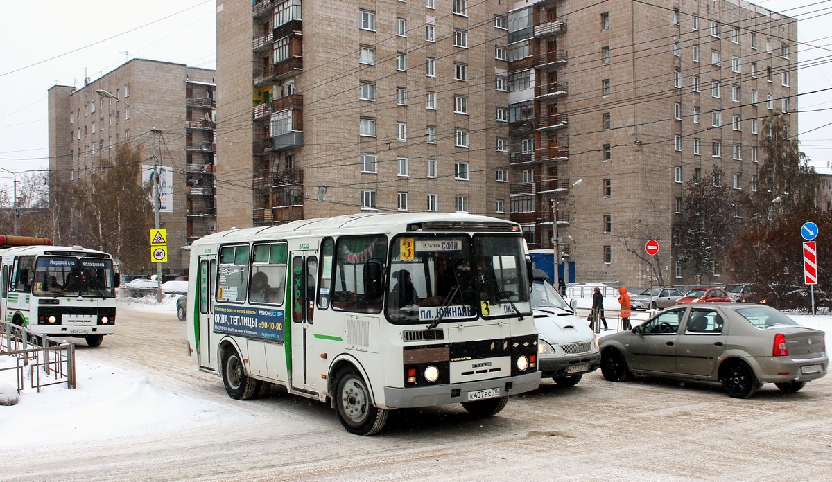 Томская область, ПАЗ-32054 № К 407 РС 70