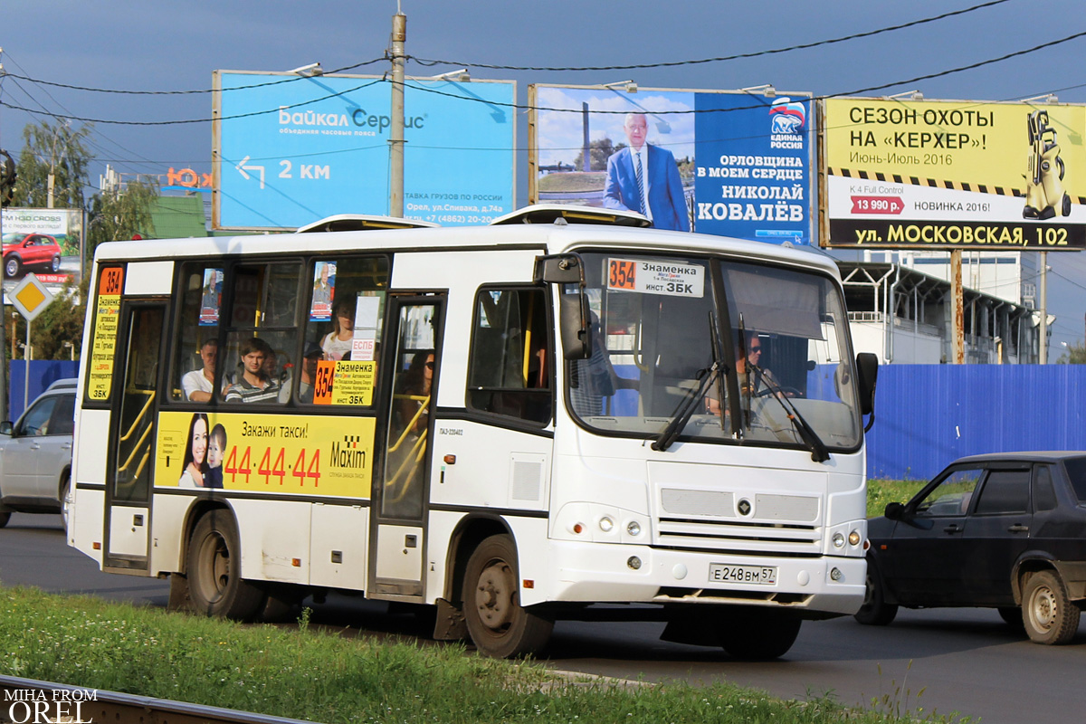 Орловская область, ПАЗ-320402-05 № Е 248 ВМ 57