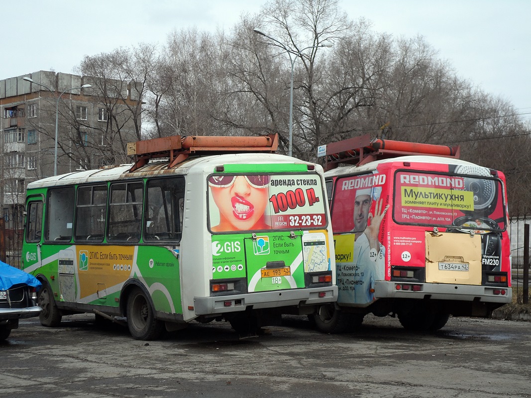 Кемеровская область - Кузбасс, ПАЗ-32054 № АЕ 193 42; Кемеровская область - Кузбасс, ПАЗ-32054 № Т 634 РА 42