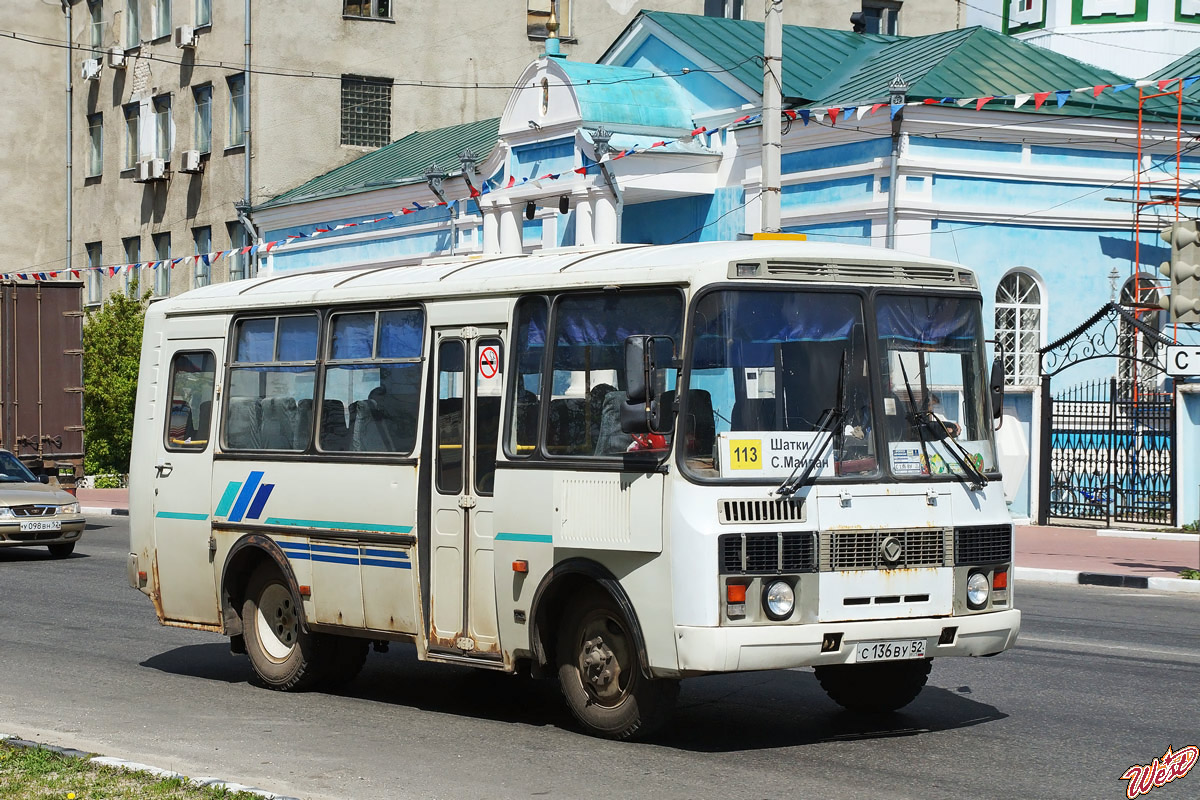 Нижегородская область, ПАЗ-32053 № С 136 ВУ 52