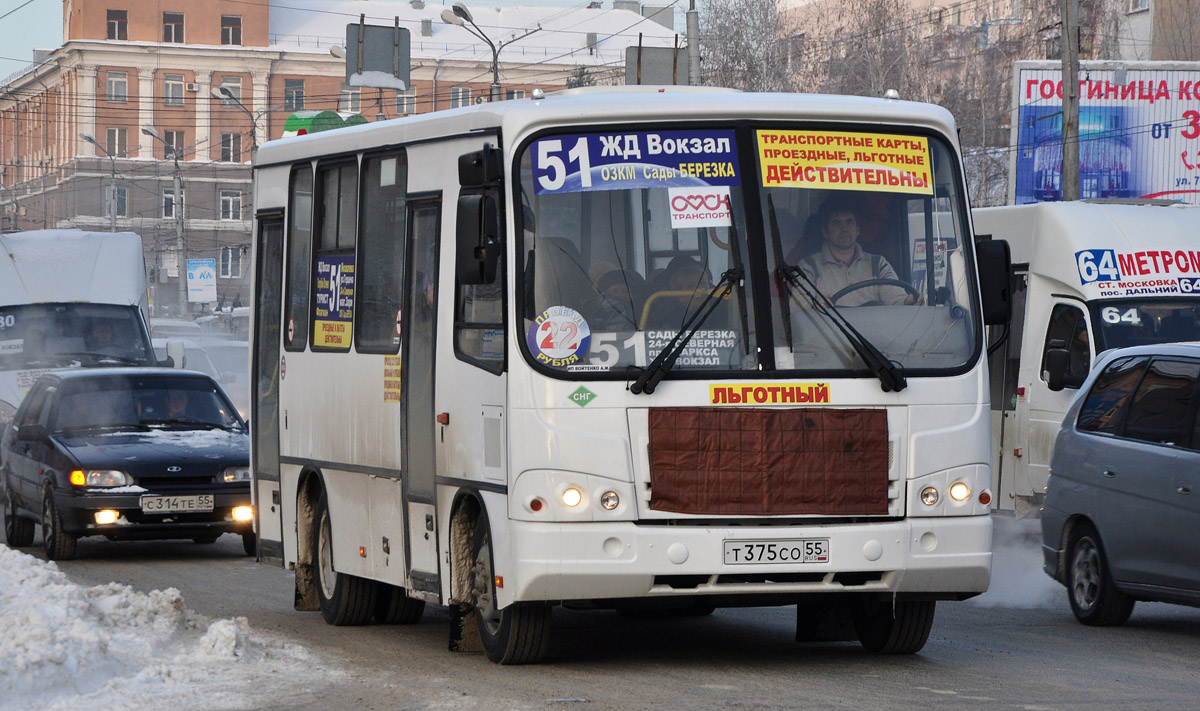 Омская область, ПАЗ-320302-08 № Т 375 СО 55