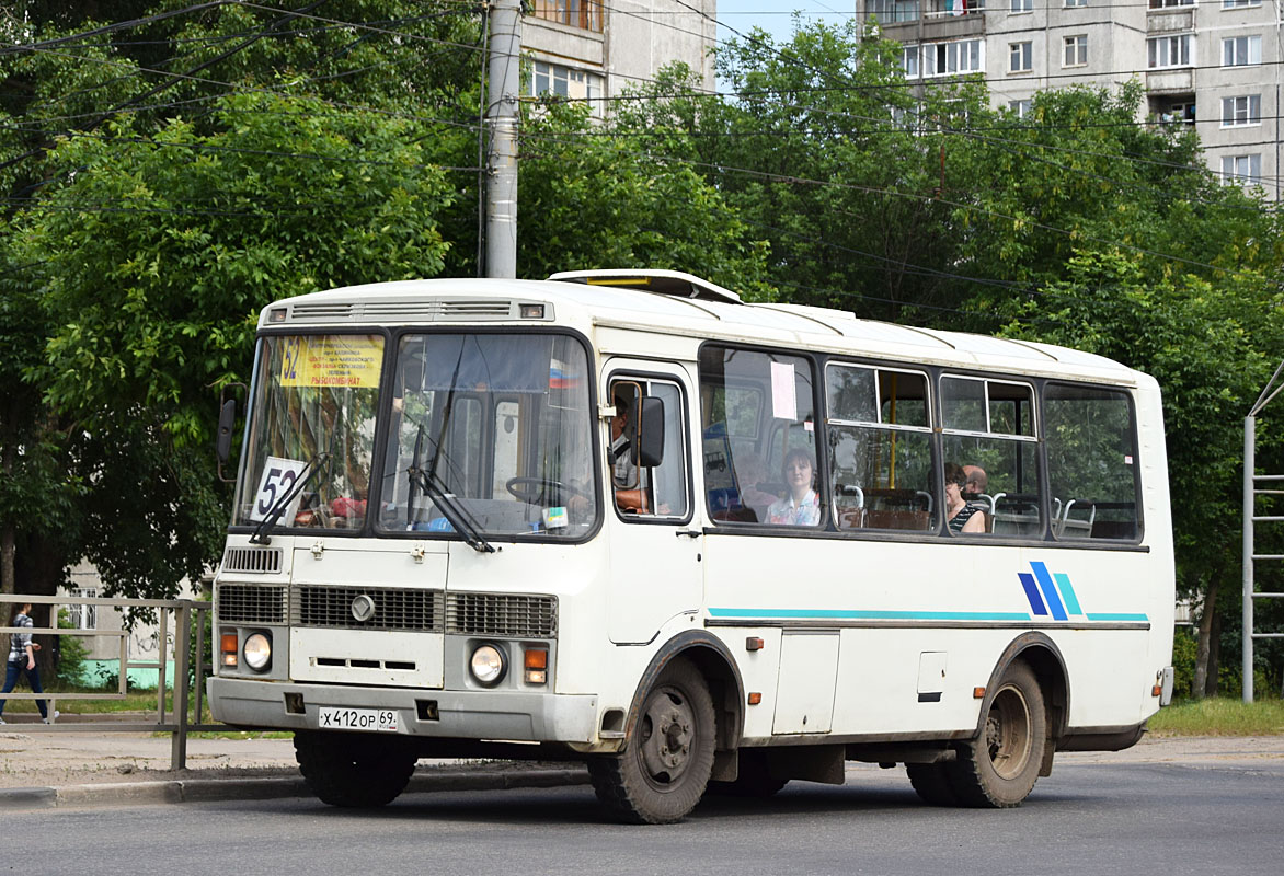 Тверская область, ПАЗ-32053 № Х 412 ОР 69