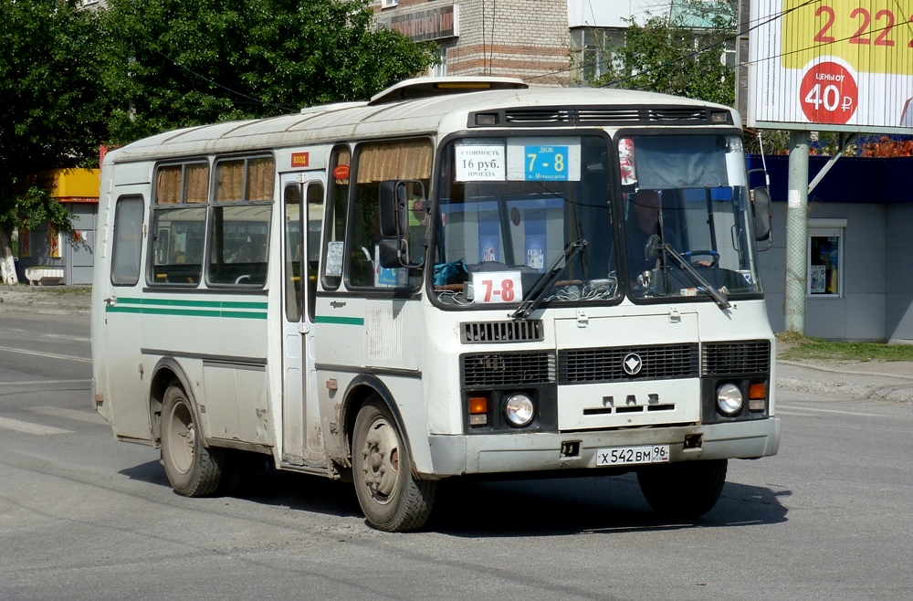 Свердловская область, ПАЗ-32053-07 № Х 542 ВМ 96