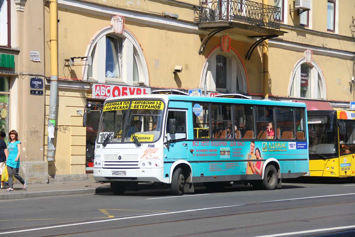 Санкт-Петербург, ПАЗ-320412-05 № 7596