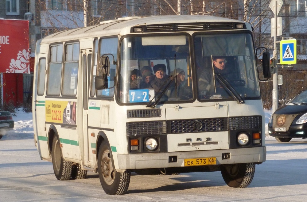 Свердловская область, ПАЗ-32053-07 № ЕК 573 66