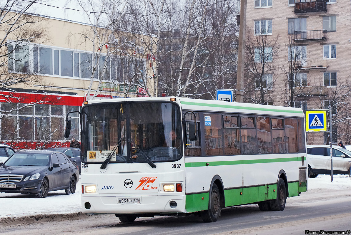 Санкт-Петербург, ЛиАЗ-5293.53 № 3537