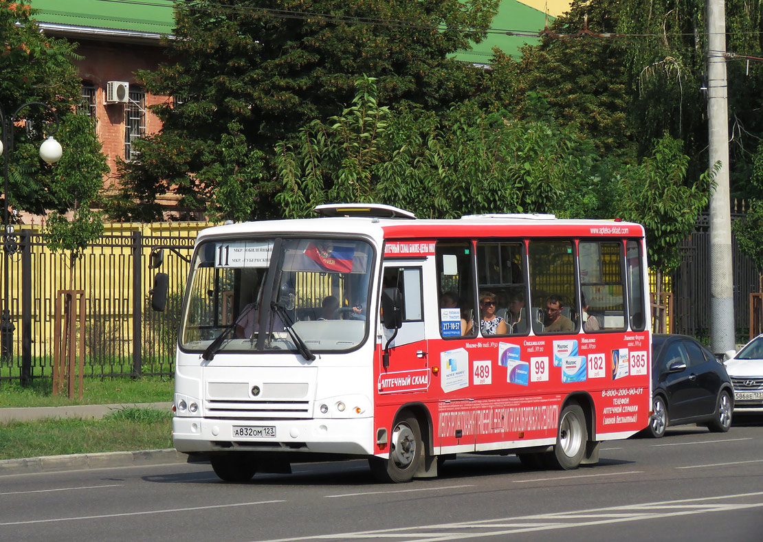 Краснодарский край, ПАЗ-320302-08 № А 832 ОМ 123