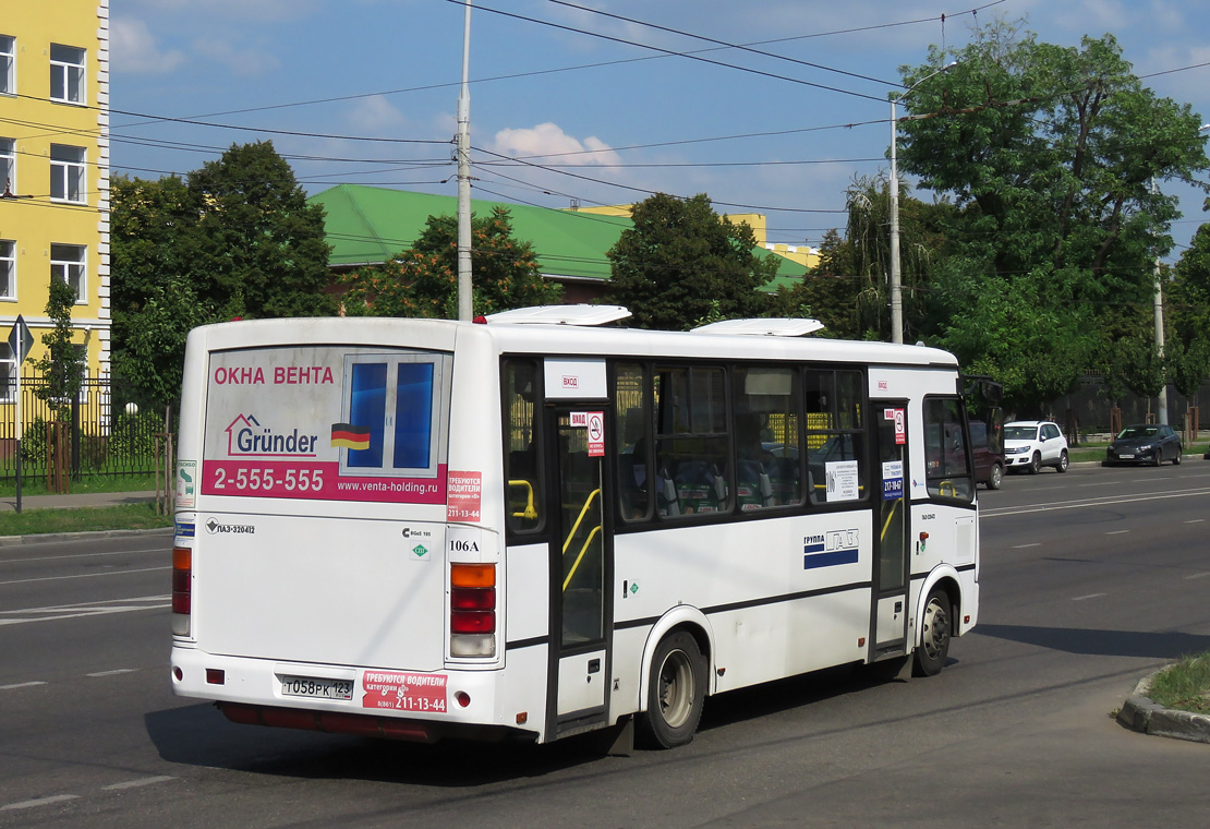Краснодарский край, ПАЗ-320412-10 № Т 058 РК 123