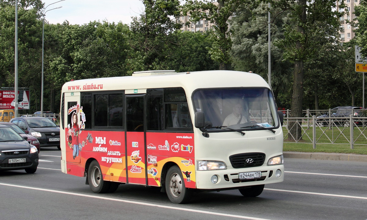 Санкт-Петербург, Hyundai County SWB C08 (РЗГА) № В 244 ВК 178 — Фото —  Автобусный транспорт