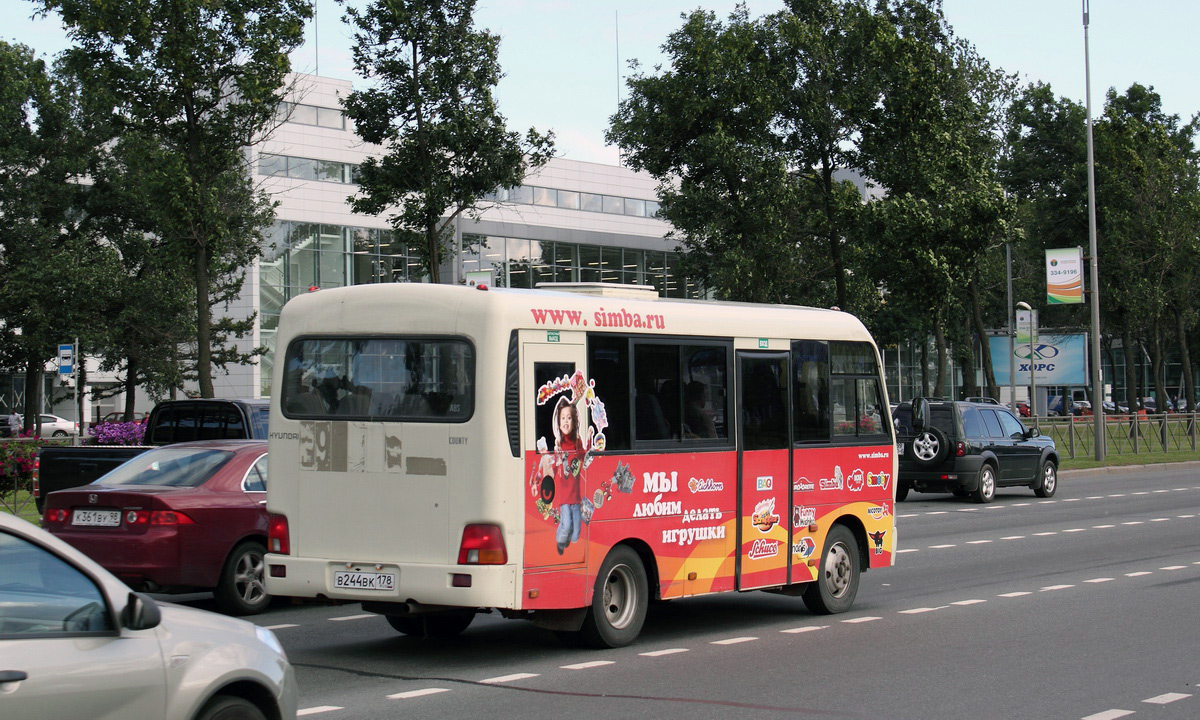 Санкт-Петербург, Hyundai County SWB C08 (РЗГА) № В 244 ВК 178