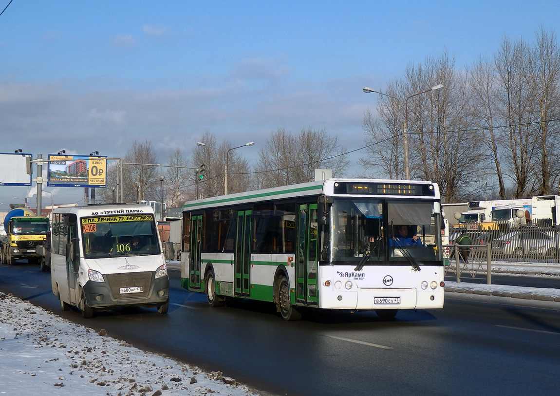 Санкт-Петербург, ГАЗ-A64R42 Next № У 680 НР 178; Санкт-Петербург, ЛиАЗ-5292.20 № 015