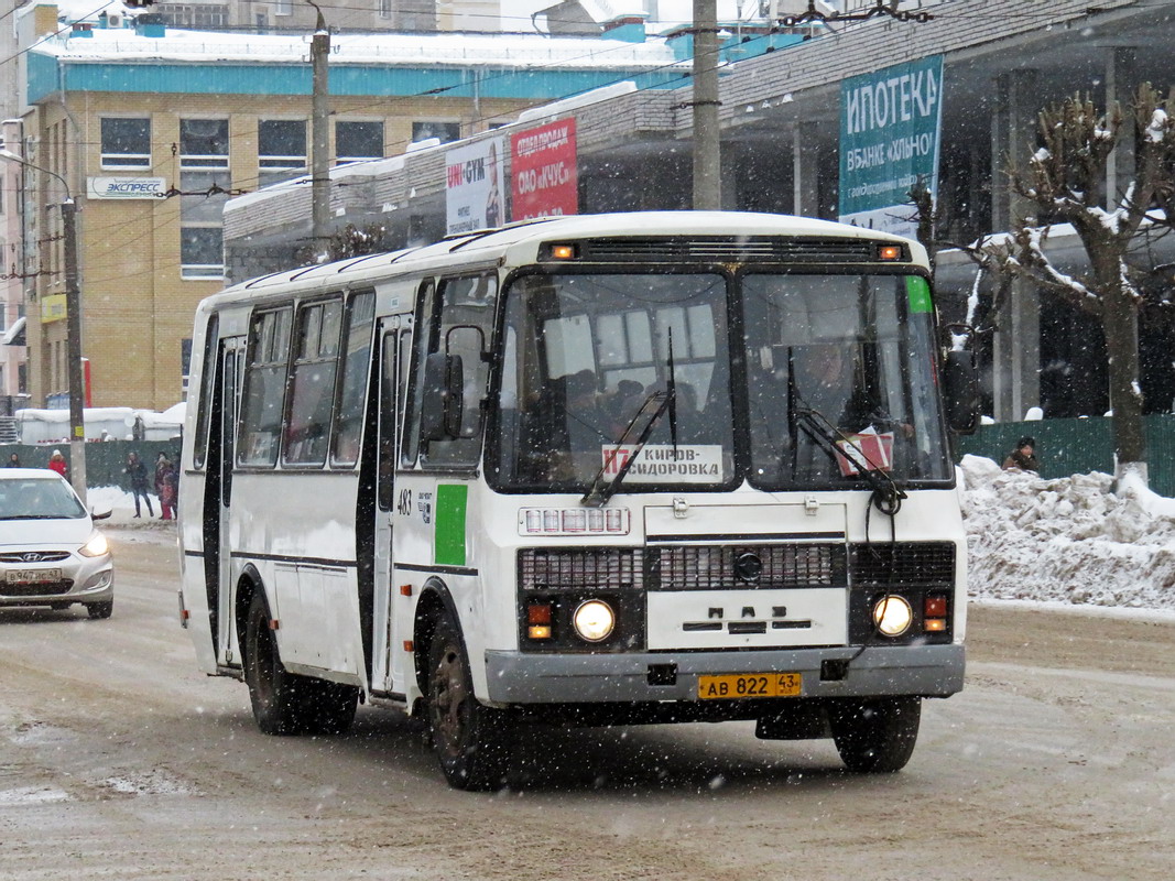 Кировская область, ПАЗ-4234 № х483