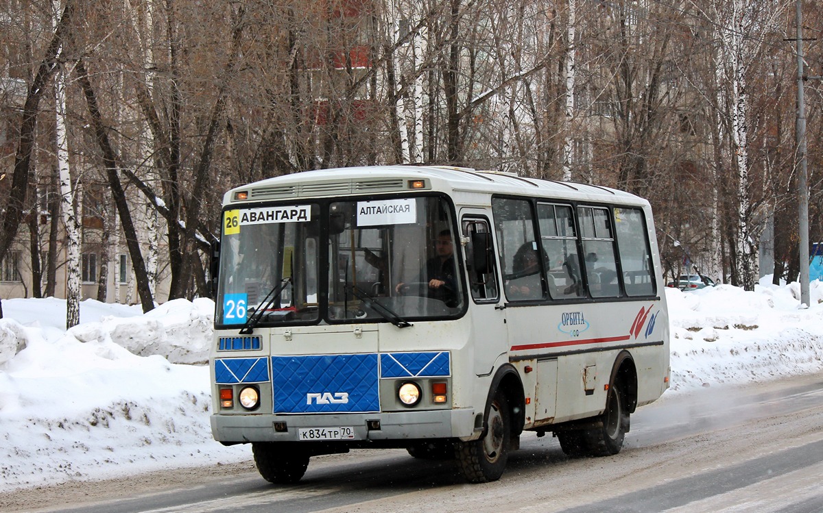 Томская область, ПАЗ-32054 № К 834 ТР 70