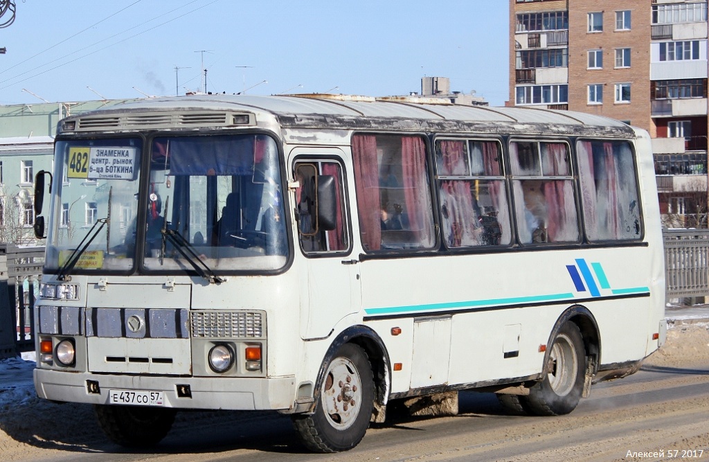 Орловская область, ПАЗ-32053 № Е 437 СО 57