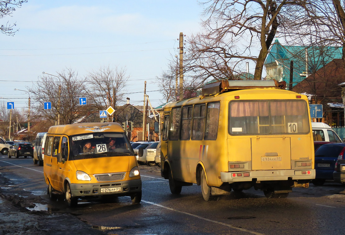Адыгея, ПАЗ-32054 № Е 934 КК 01; Адыгея, ГАЗ-3269-10-03 (X8332690B) № О 276 РР 01