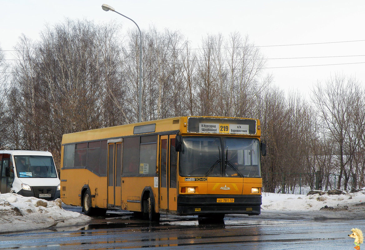 Нижегородская область, МАЗ-104.С21 № АО 781 52