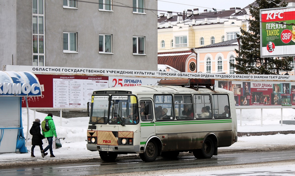 Томская область, ПАЗ-32054 № Е 548 УТ 70