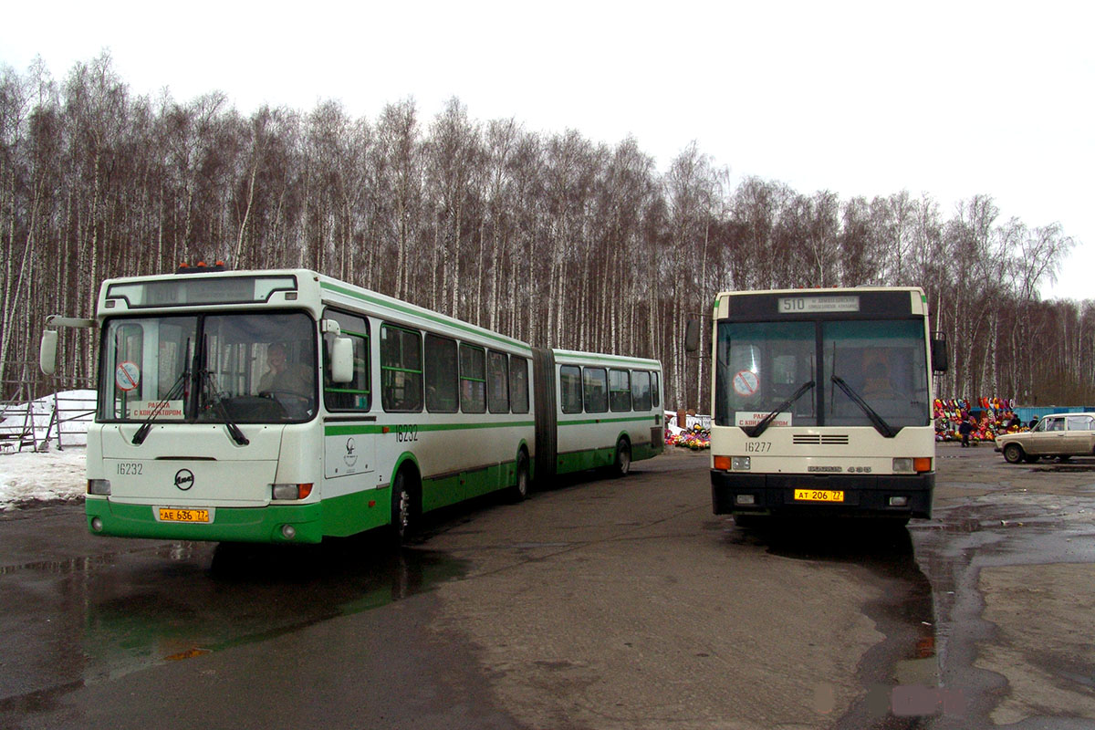 Москва, ЛиАЗ-6212.00 № 16232; Москва, Ikarus 435.17 № 16277