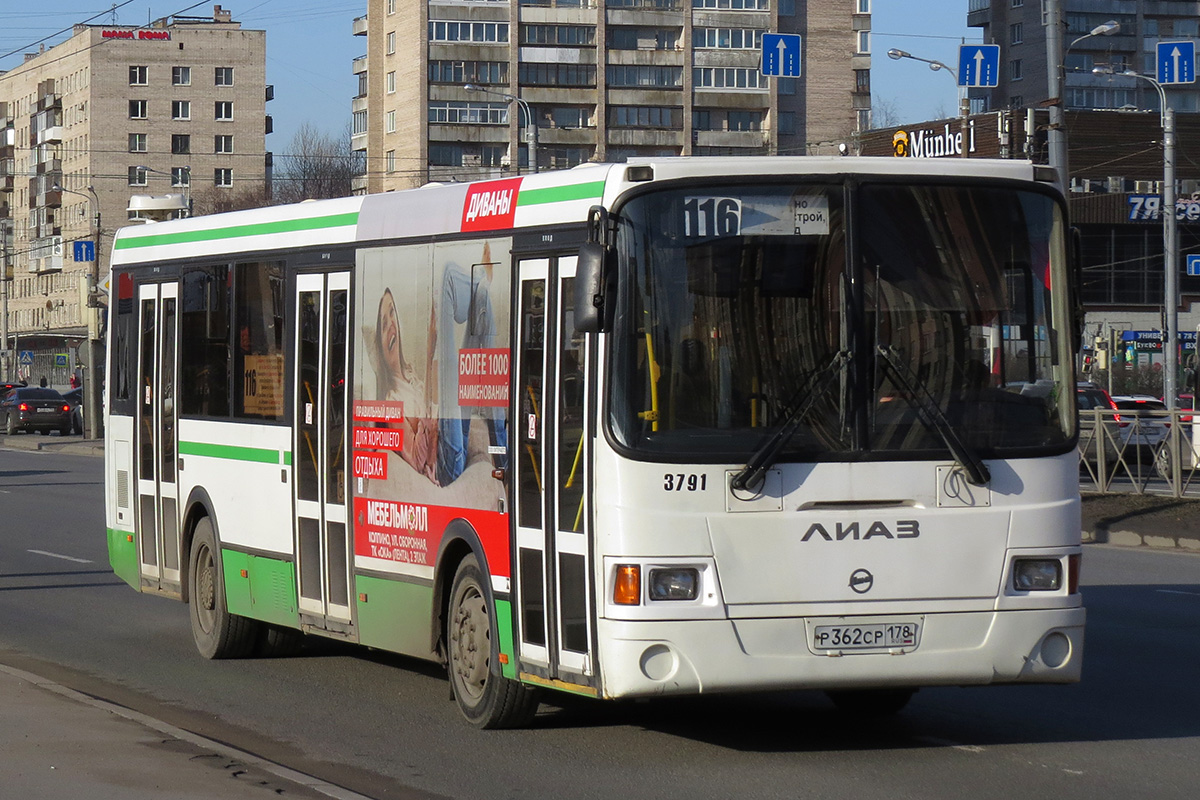 Санкт-Петербург, ЛиАЗ-5293.60 № 3791