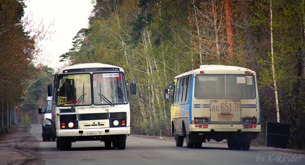 Томская область, ПАЗ-32051-110 № В 564 НТ 70; Томская область, ПАЗ-32051-110 № АС 651 70