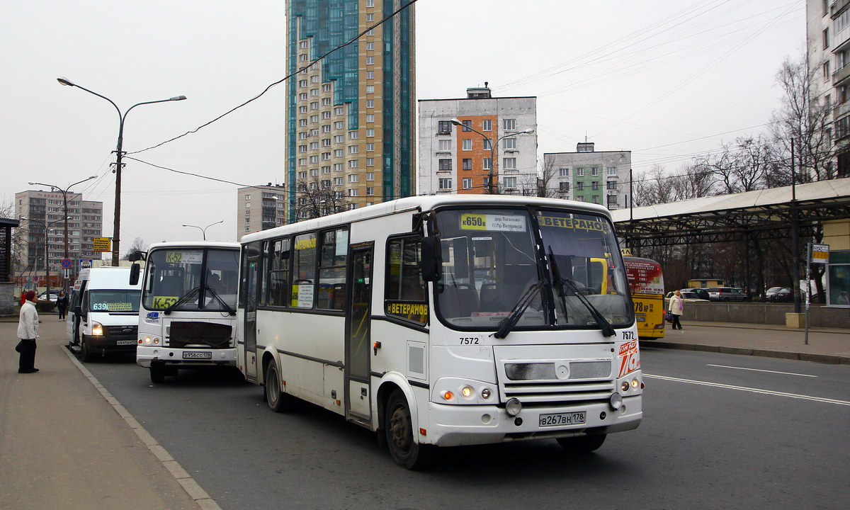 Санкт-Петербург, ПАЗ-320412-05 № 7572