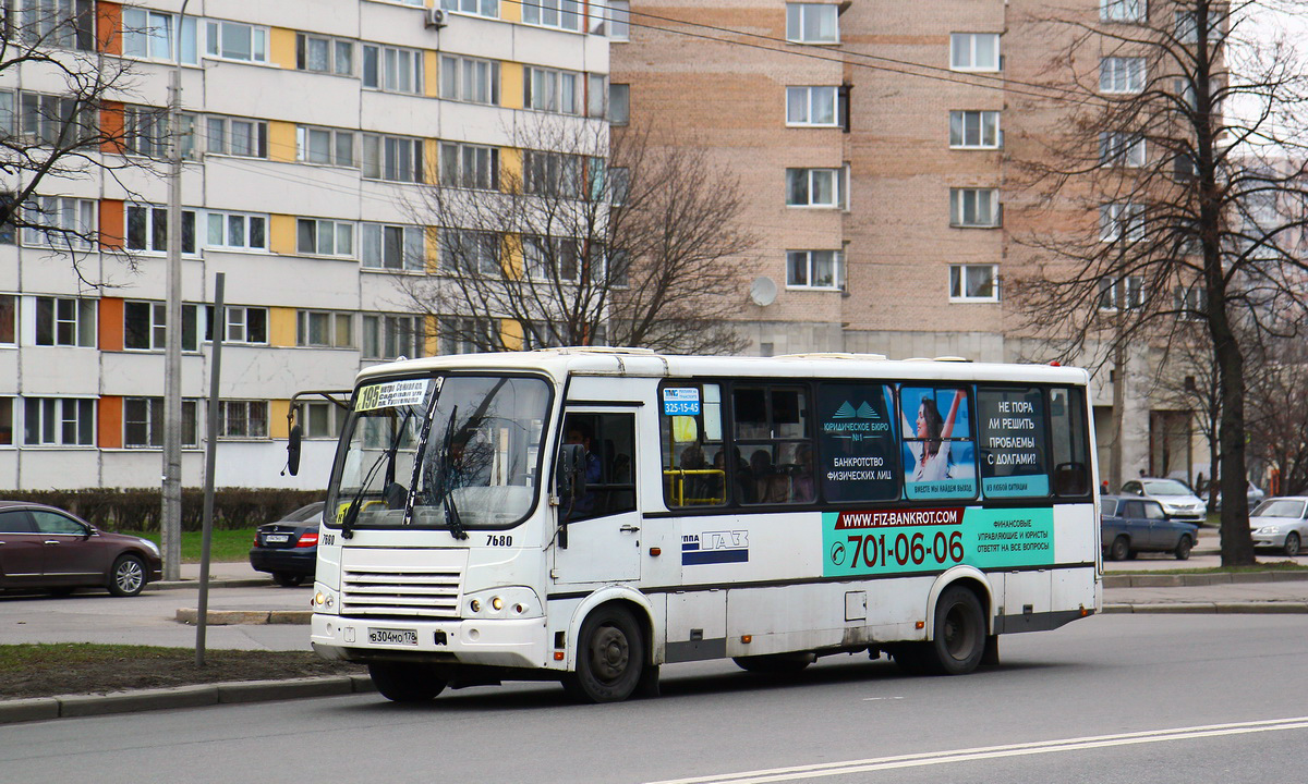 Санкт-Петербург, ПАЗ-320412-05 № 7680