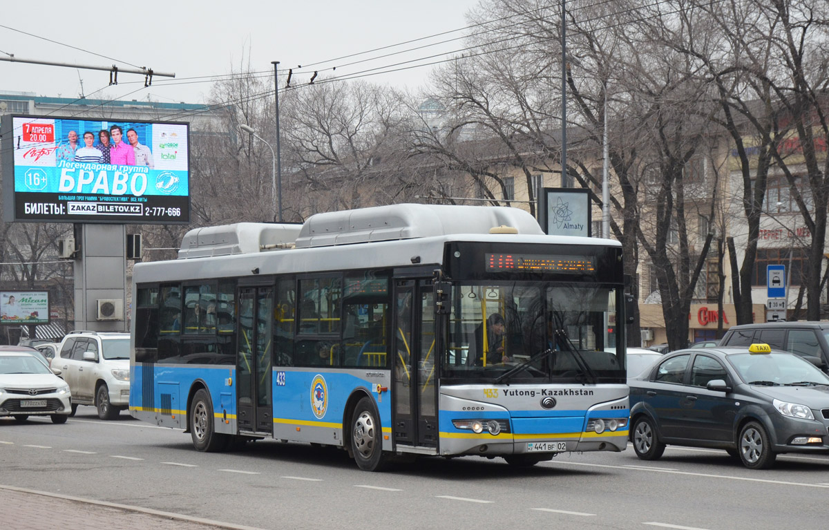 Алматы, Yutong ZK6118HGA № 433