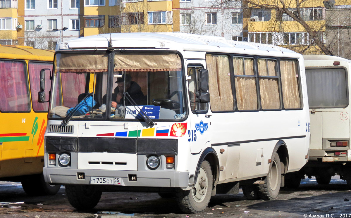 Омская область, ПАЗ-32053 № 215