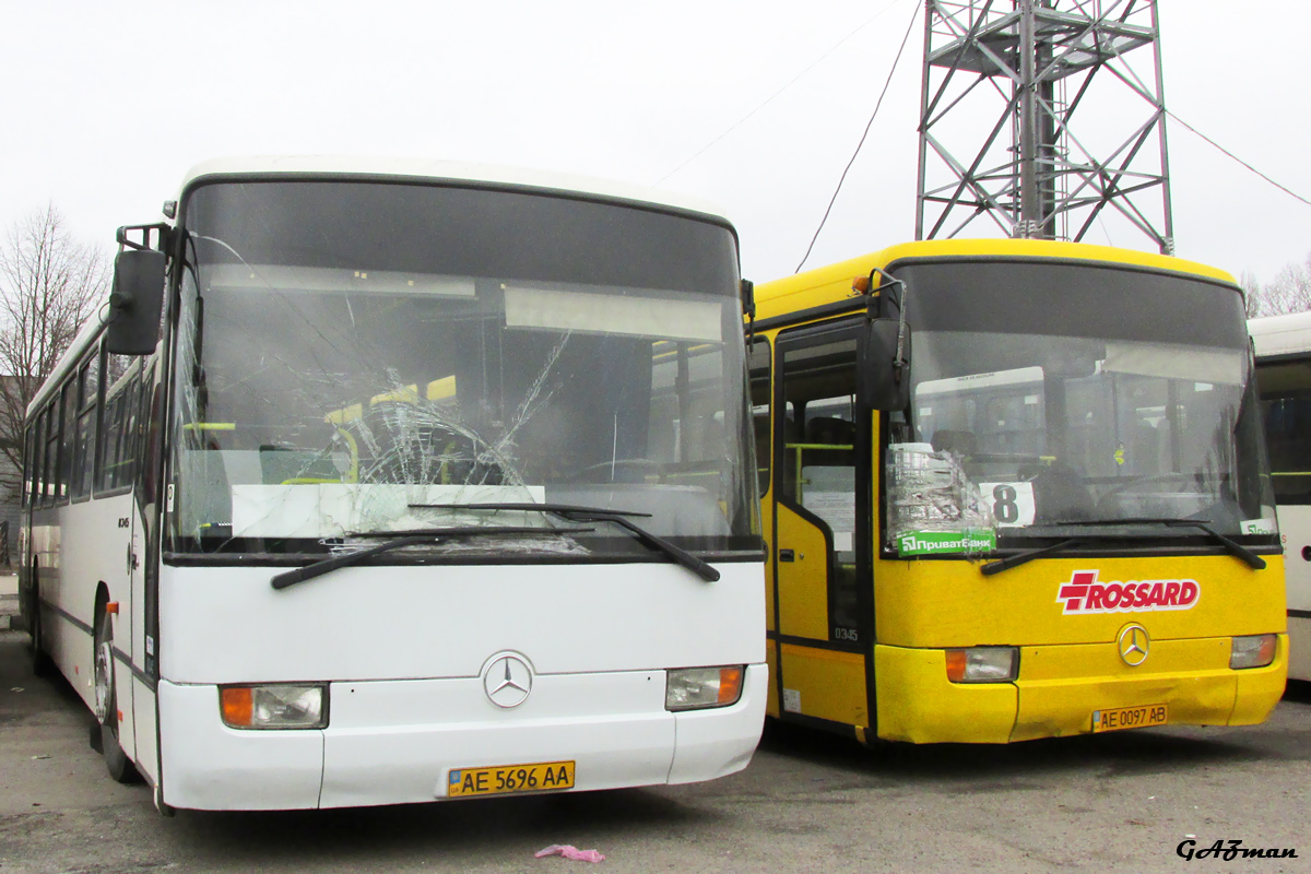 Dnepropetrovsk region, Mercedes-Benz O345 sz.: AE 5696 AA; Dnepropetrovsk region, Mercedes-Benz O345 sz.: AE 0097 AB