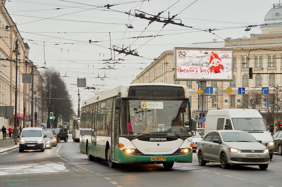 Санкт-Петербург, Scania OmniLink I (Скания-Питер) № 7424