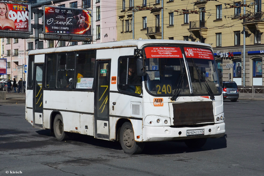 Санкт-Петербург, ПАЗ-320402-03 № В 404 СС 47