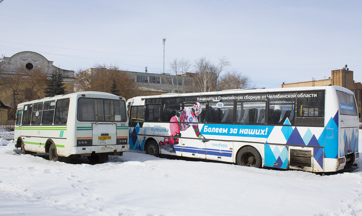 Челябинская область, ПАЗ-32053 № 120; Челябинская область, КАвЗ-4238-00 № 118