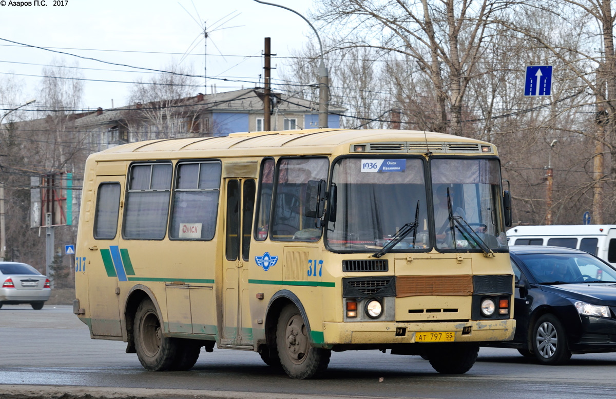 Омская область, ПАЗ-32053 № 317