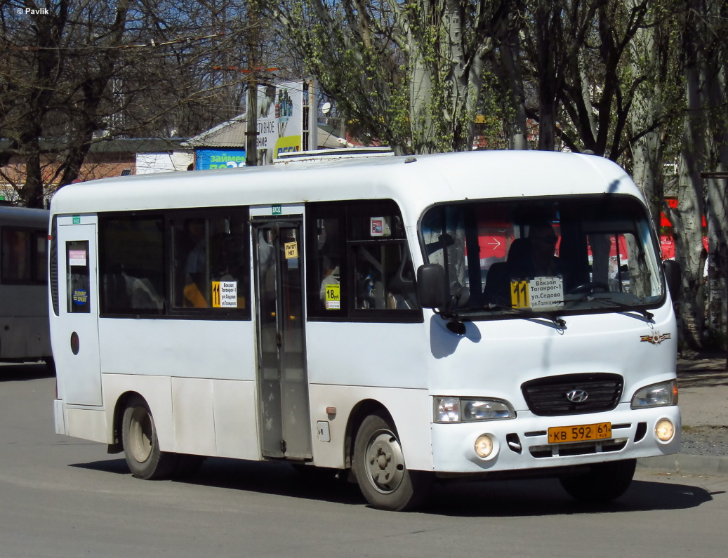 Ростовская область, Hyundai County LWB C11 (ТагАЗ) № КВ 592 61