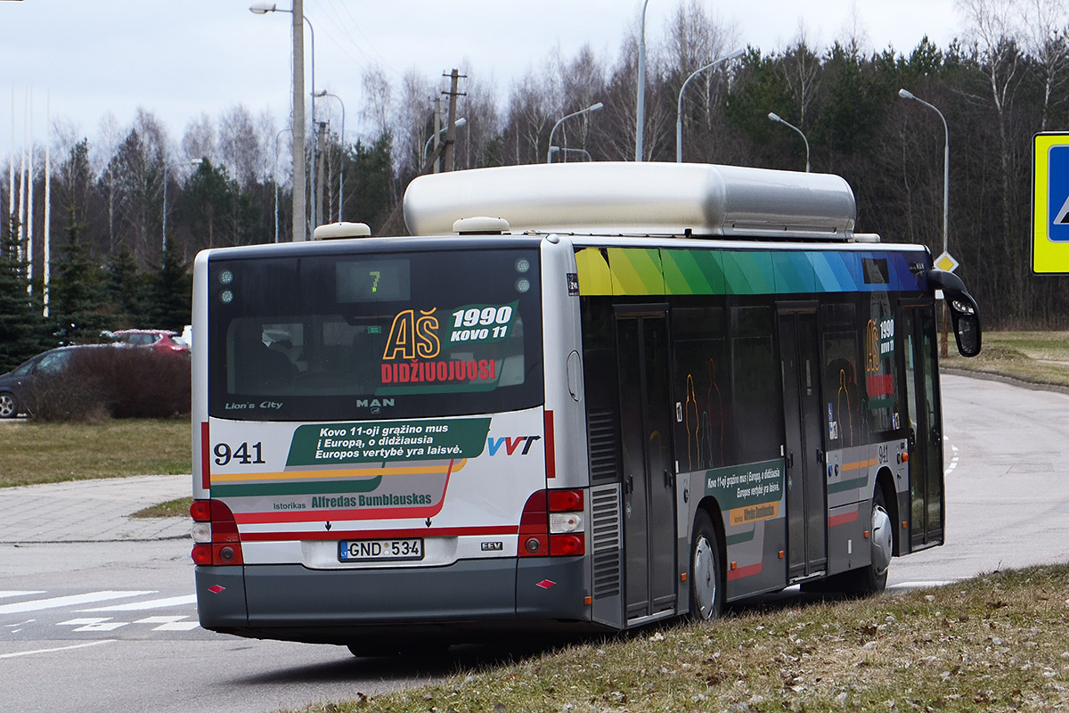 Lithuania, MAN A21 Lion's City NL273 CNG # 941