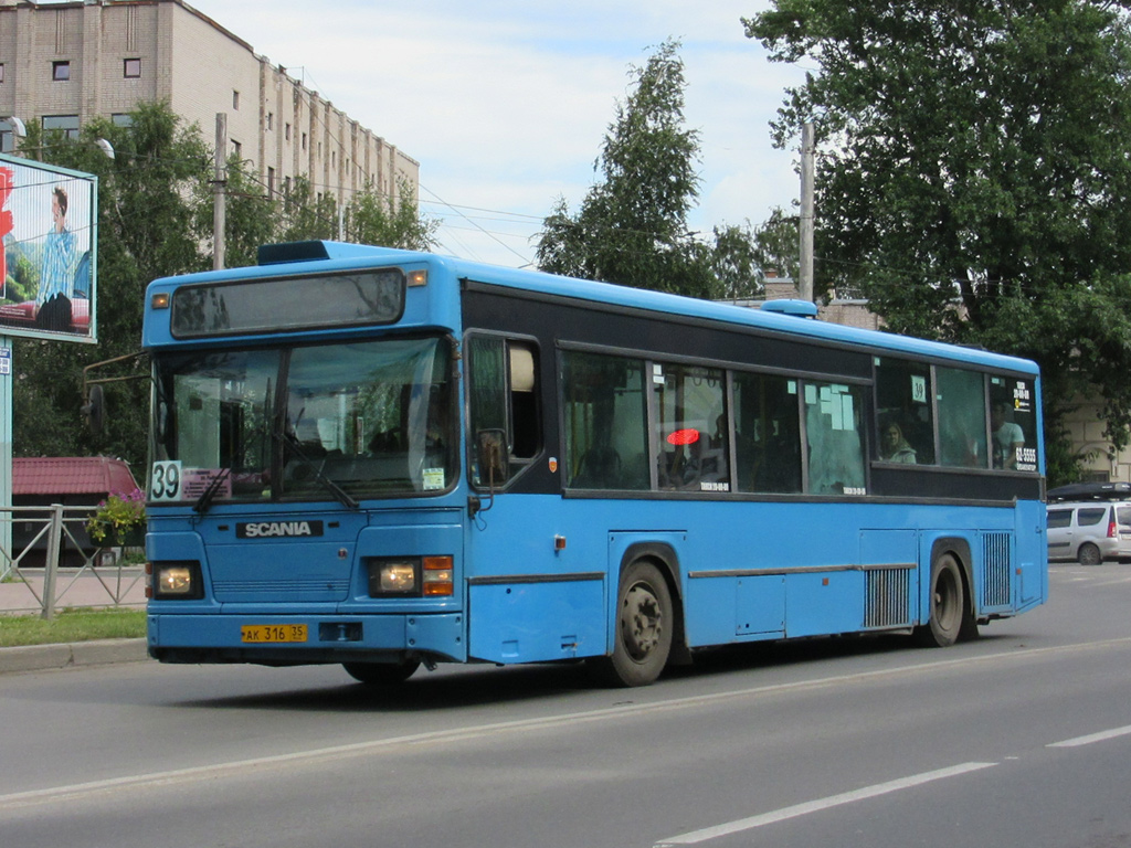 Вологодская область, Scania CN113CLL MaxCi № АК 316 35