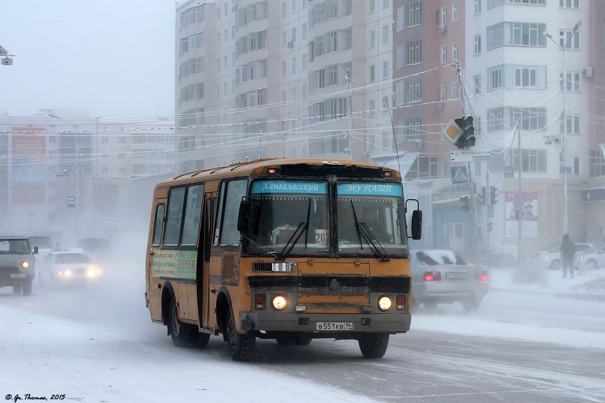 Саха (Якуція), ПАЗ-32053-60 № В 551 КВ 14