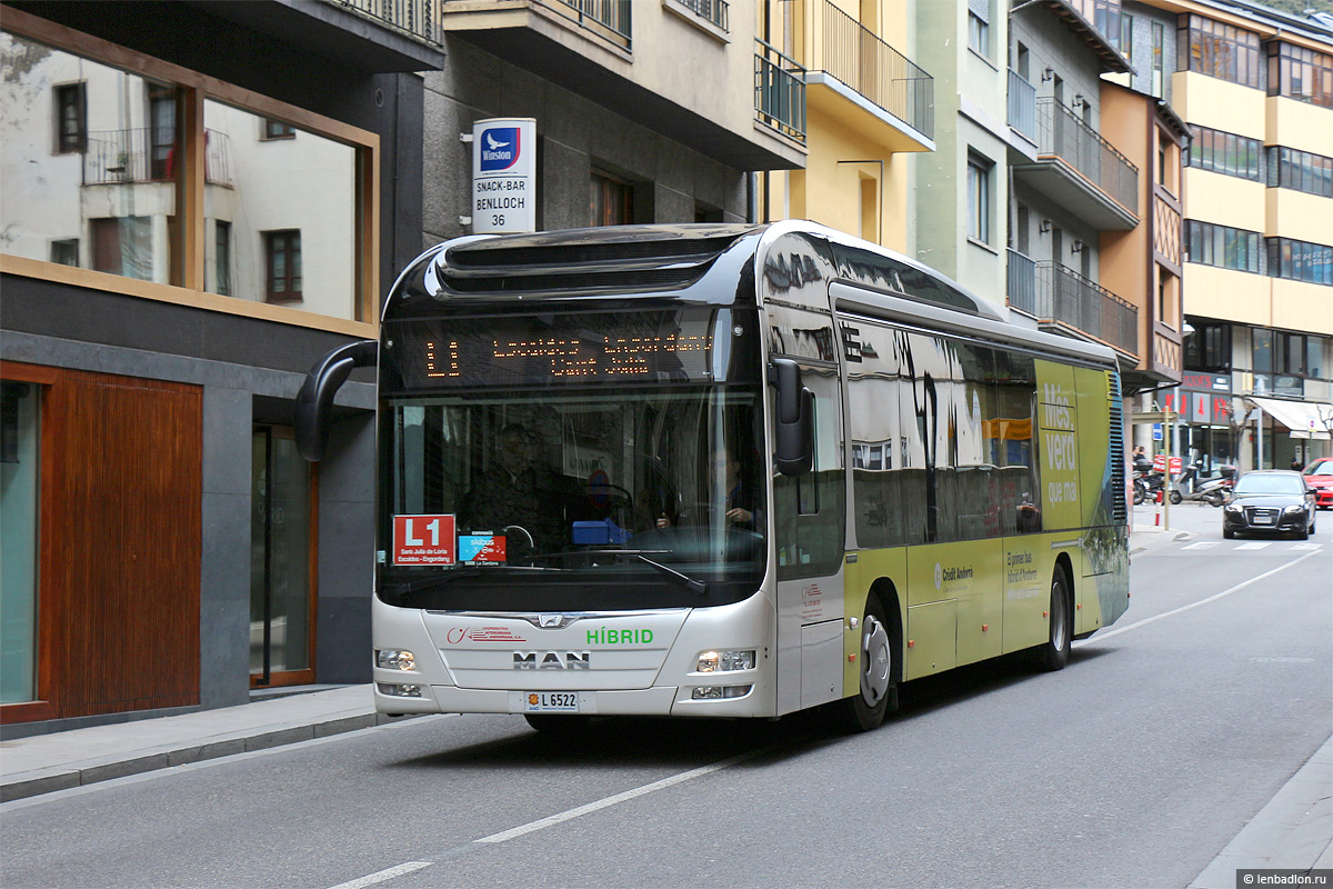 Андорра, MAN A37 Lion's City Hybrid NL253 № L 6522