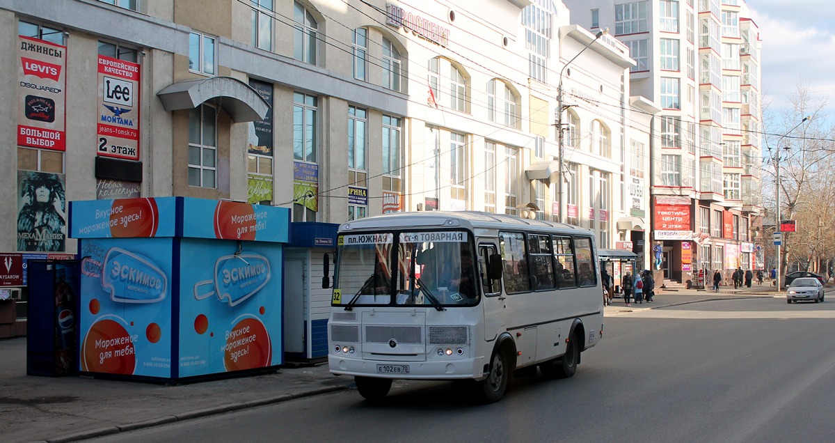 Томская область, ПАЗ-32054 № Е 102 ЕВ 70