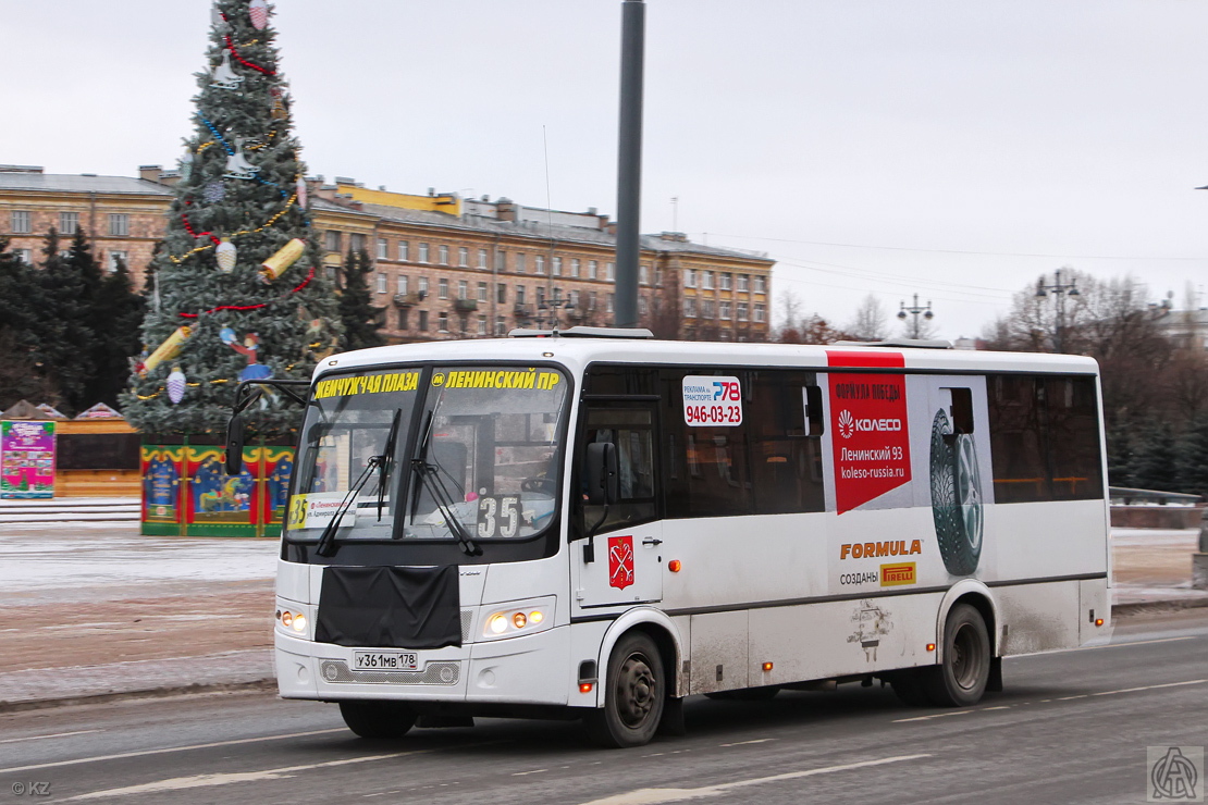 Szentpétervár, PAZ-320414-05 "Vektor" (1-2) sz.: У 361 МВ 178