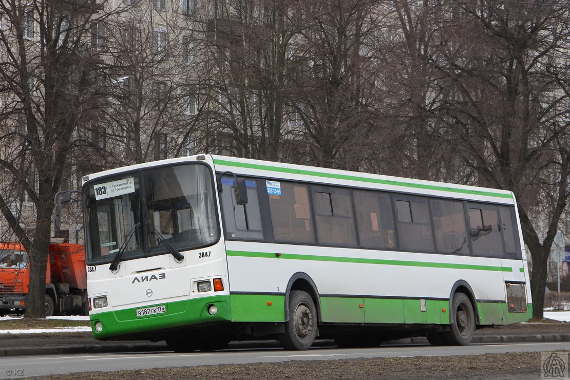 Санкт-Петербург, ЛиАЗ-5293.60 № 3847