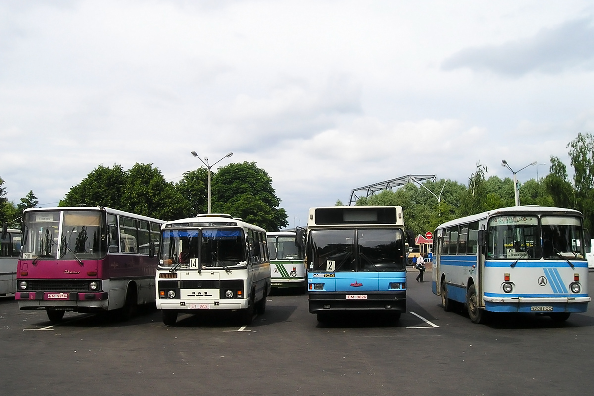 Гомельская область, ПАЗ-3205 (00) № ЕІ 0202; Гомельская область, Ikarus 280.08 № 032920; Гомельская область, МАЗ-104.031 № 012777; Гомельская область, ЛАЗ-695Н № 9208 ГСО